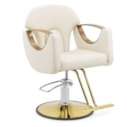 Physa - Physa Fauteuil de Coiffeur avec Repose-Pieds - 55-65 cm - 180 kg - crème Fauteuil Salon de Coiffure Siège de Coiffure - 4062859235718_0