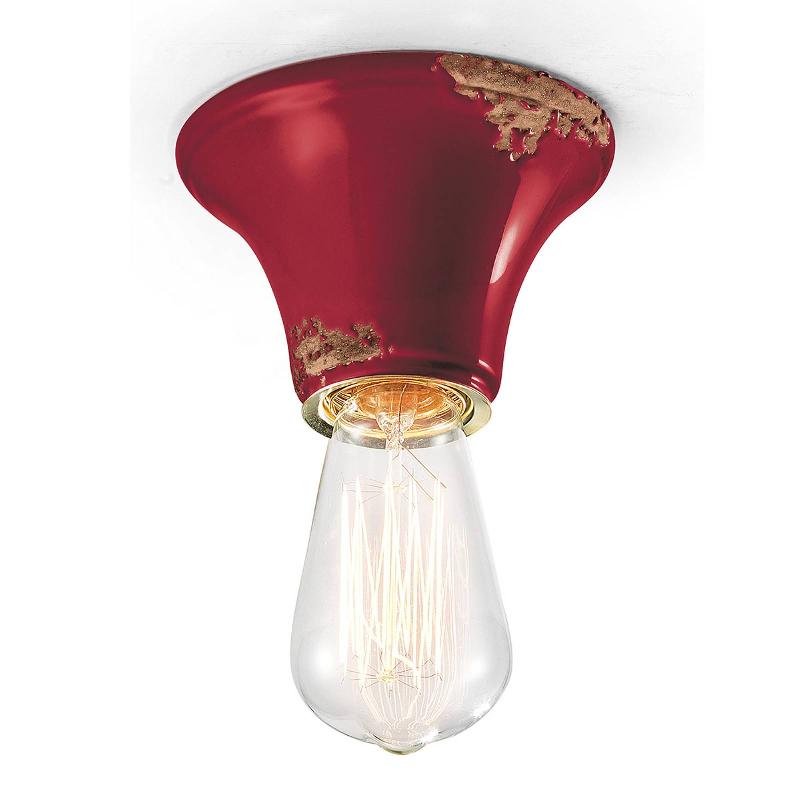 FERROLUCE PLAFONNIER VINTAGE C132 BORDEAUX
