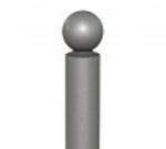 Potelet boule peint sur galva amovible - acier galvanisé Ø76 ou Ø114 mm - différentes couleurs disponibles_0
