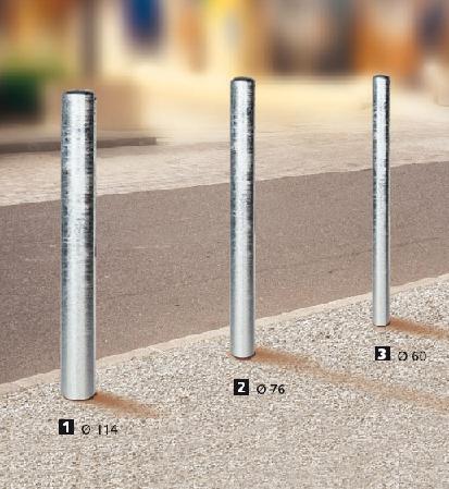 Potelets de carrefour - tubes acier 3 mm - plusieurs dimensions et finitions disponibles_0