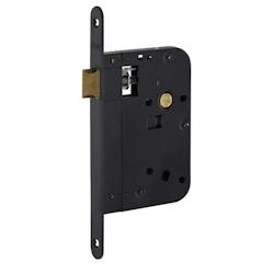 Serrure encastrable pour porte intérieure, axe 70mm, bouts ronds, noir - THIRARD - noir 3150260172508_0
