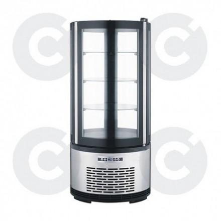 Vitrine réfrigérée panoramique ronde positive 100L - CBP chez Philippe - inox, LED, froid ventilé +2/+8°C_0