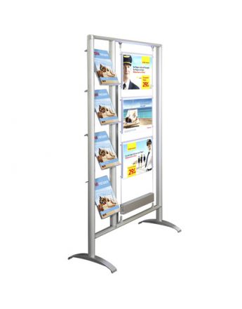 Vitrines extérieures lumineuses LED Fly&Shine - Présentoir avec porte-affiches rétro-éclairées et porte-brochures intégrés_0