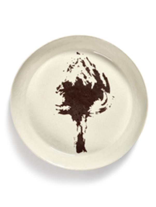 PLAT ROND BLANC ARTICHAUT NOIR GRÈS 44,5 CM Ø 44,5 CM FEAST BY OTTOLENGHI SERAX