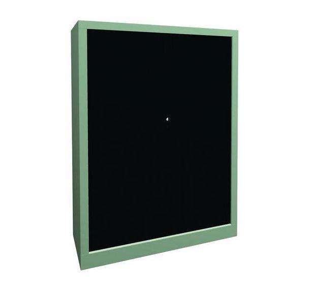 ARMOIRE À RIDEAUX LARGEUR 100 HAUTEUR 135 CM TURQUOISE-NOIR - MANUTAN COLLECTIVITÉS