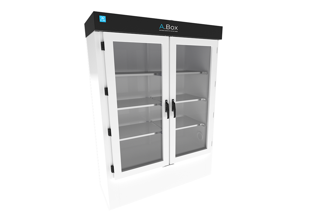Armoire ventilée pour hébergement des rongeurs - 1270 mm x 600 mm x 1785 à 1915 mm - Erlab_0