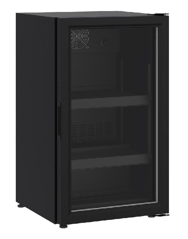Armoire réfrigérateur professionnelle noir une porte vitrée 136 litres - P7464.0015_0