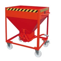 Bac - Silo mobile type SR BAUER - Débit régulé pour matériaux en vrac - Capacité 375 ou 600L_0