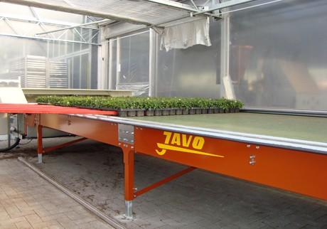 Buffer Javo - Convoyeur de tri pour pots et plateaux avec tapis haut de gamme et robots intégrés_0