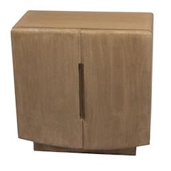 Buffet 2 portes Bob -  Marron Rectangle Bois Amadeus 80x40 cm - marron Bois massif 3520071963082_0