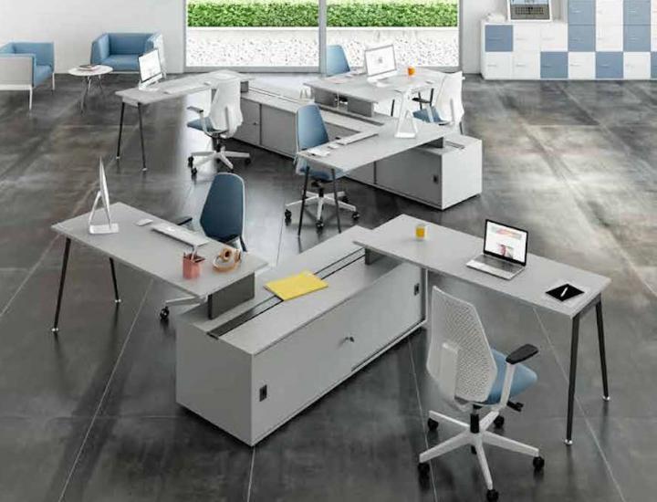 Bureau d'angle professionnel X3 - Ref : X3L0114_0