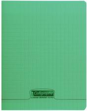 CAHIER PIQUÉ 8000 POLYPRO 17X22 CM 48 PAGES GRANDS CARREAUX 90 G - VERT - LOT DE 19