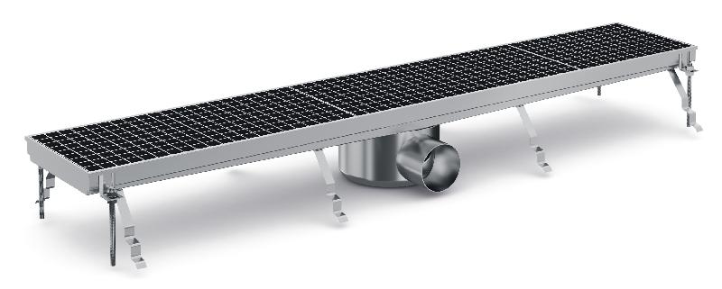 Caniveau de sol pour cuisine professionnelle 1144 - 7075.0130 - Dimensions 1144x200x140 mm_0