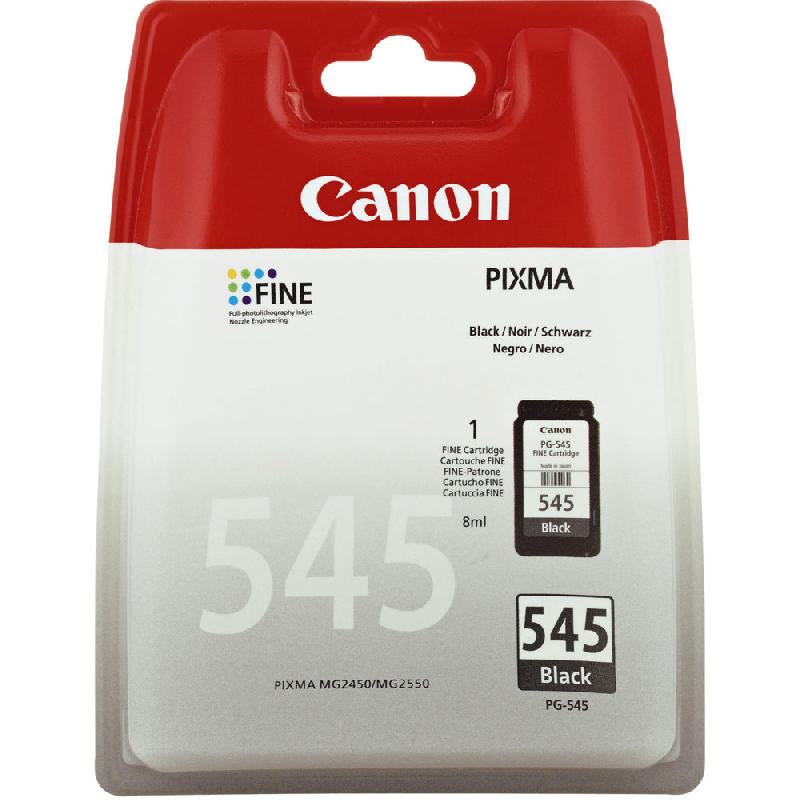 CANON PG-545 - 8 ML - NOIR - ORIGINAL - CARTOUCHE D'ENCRE - POUR PIXMA TR4551, TR4650, TR4651, TS3350, TS3351, TS3352, TS3355, TS3450, TS3451, TS3452