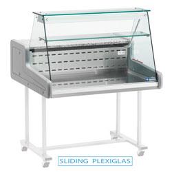Comptoir-vitrine réfrigéré - vitre droite - Super/15-ZD - acier inox AISI 304 - éclairage uniforme_0