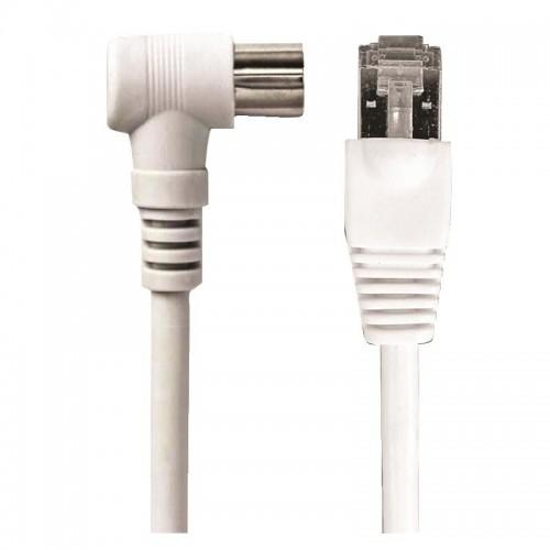 CORDON BALUN RJ45 /IEC MÂLE - LONGUEUR 2 MÈTRES EVICOM