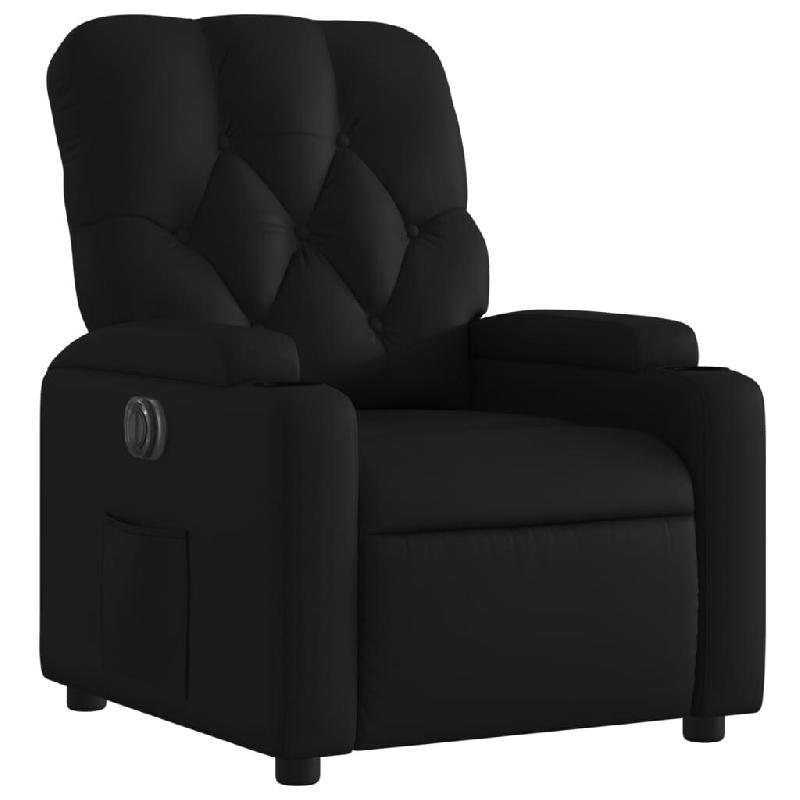 Fauteuil inclinable électrique Noir Similicuir Modèle Xalmoria - 8721012172463_0