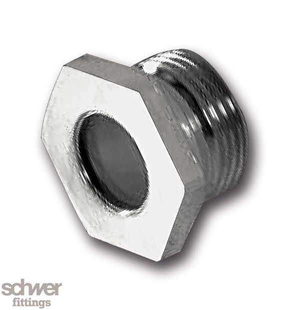 Hublot d’observation à visser - modèle hexagonal - SG-MG-SSGS - Schwer Fittings - corps 1.4462 - verre borosilicate max. +280°C_0