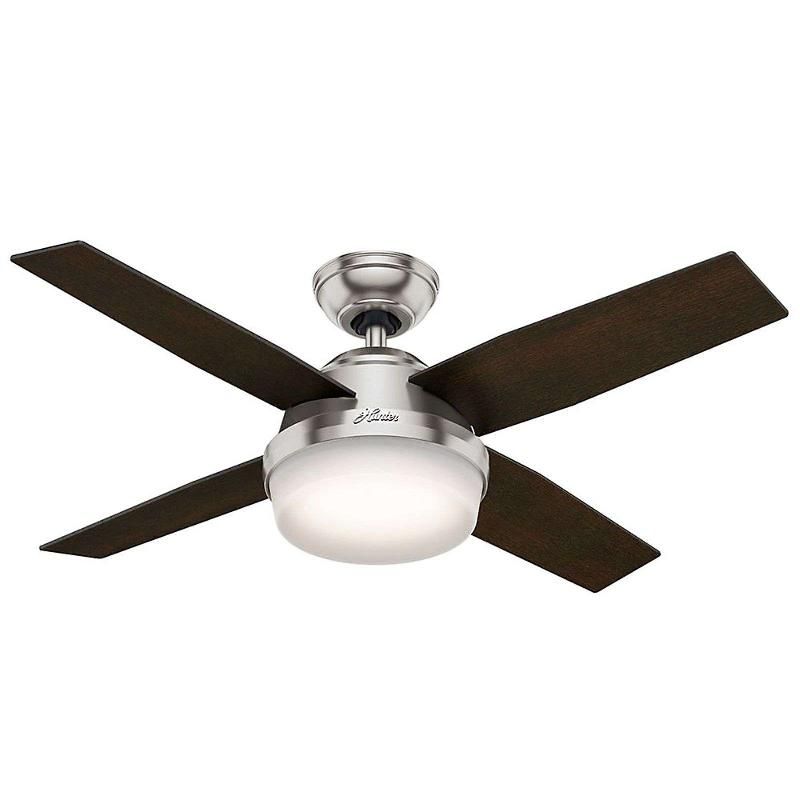 HUNTER VENTILATEUR AVEC LUMIÈRE DANTE, NOIR/BRUN, SILENCIEUX, E27