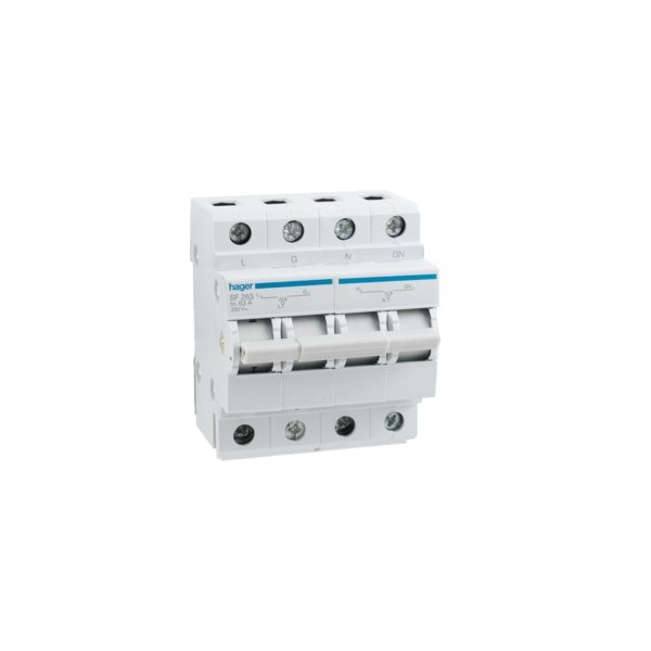 INVERSEUR 2 PÔLES 63A I-0-II - COMMANDE SIGNAL HAGER SF263