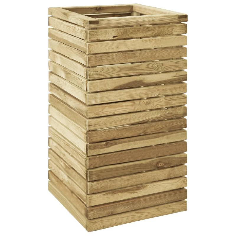 Jardinière surélevée en bois de pin imprégné - 100 cm - Pour plantes et fleurs - 02_0001069_0