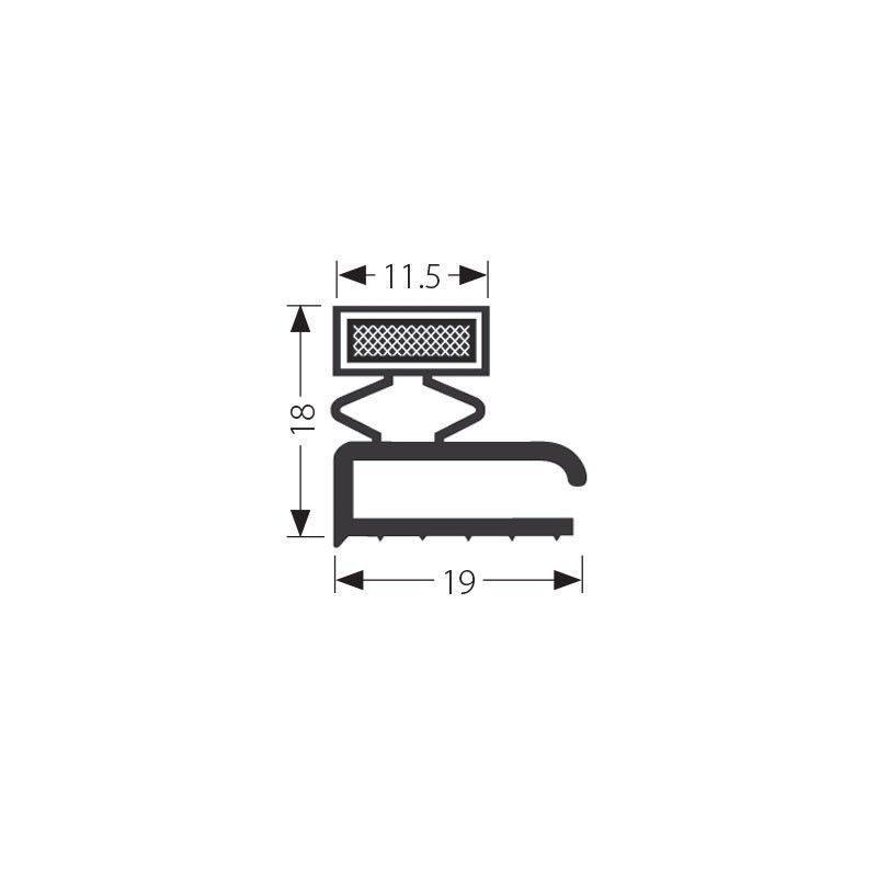 Joint JPAB105B - Coloris blanc - Longueur 2,55 m - Réalisation sur mesure pour chambre froide_0