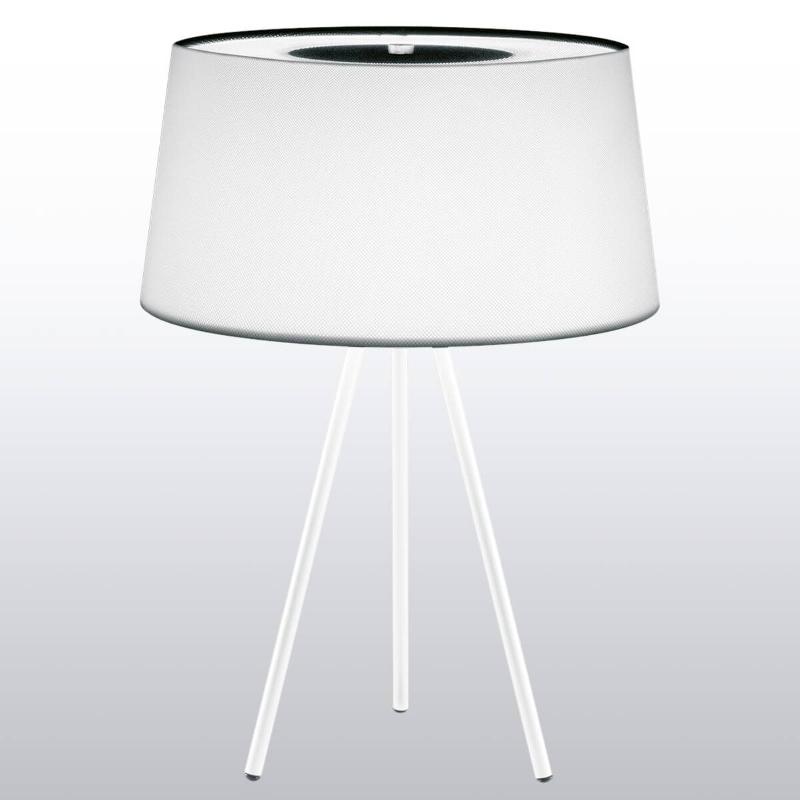 KUNDALINI LAMPE À POSER TRIPOD BLANC CADRE BLANC