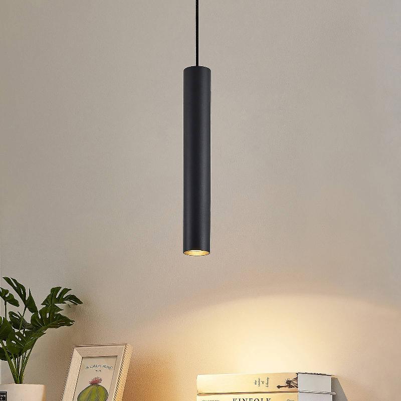 LINDBY SUSPENSION LINARO, 40 CM, NOIR, MONOPHASÉ, GU10