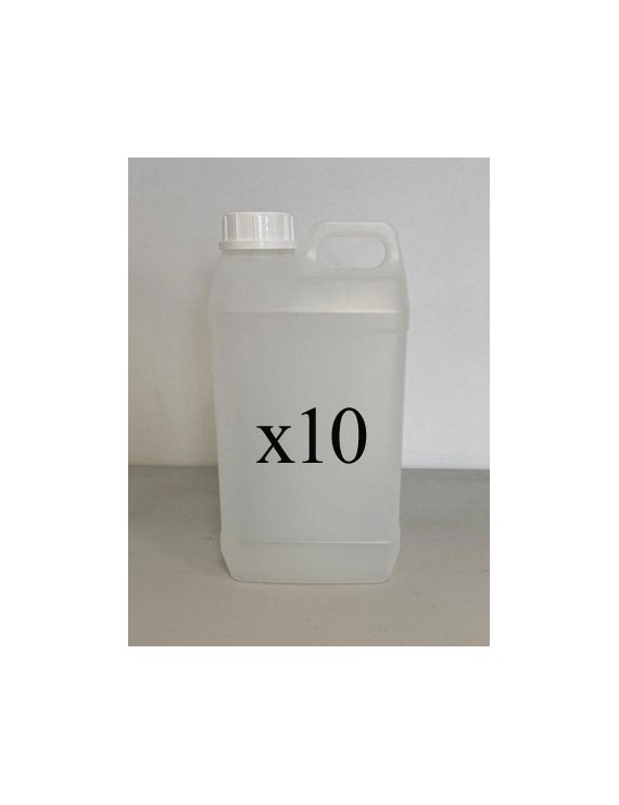 Lot de 10 bidons alimentaires de 2 litres - translucides avec bouchon blanc inviolable_0