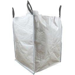 LOT DE 2 - BIG BAG AVEC JUPE, PP, 900 X 900 MM, BLANC