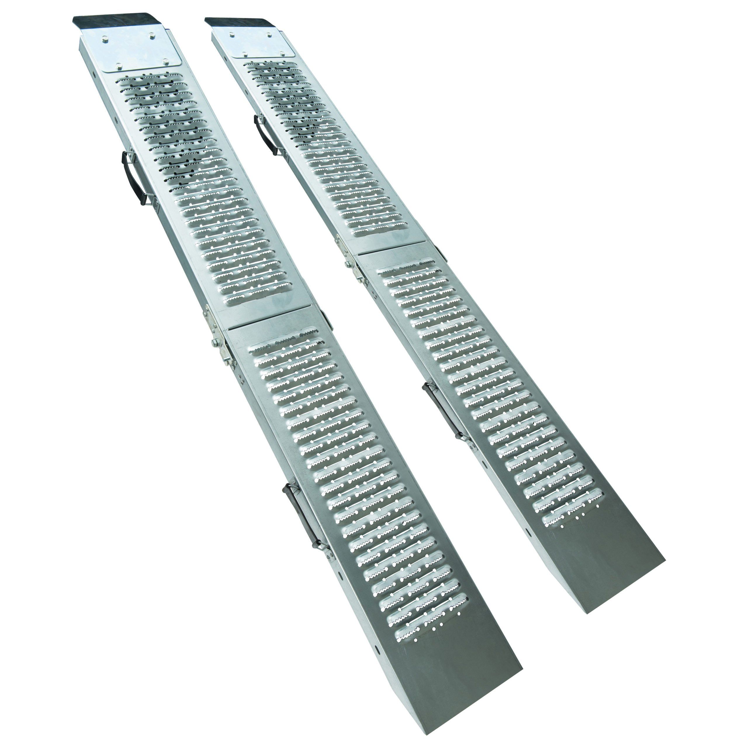 Lot de 2 rampes de chargement pliables - Provence Outillage - 160 cm - acier galvanisé - capacité 200 kg par rampe_0