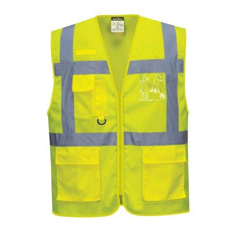 LOT DE 3 - PORTWEST C376 GILET HV MESHAIR ATHÈNE JAUNE - TAILLE 4XL