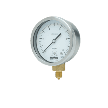 Manomètre en laiton TMP 603 - boîtier en acier inoxydable - surveillance basse pression avec réglage du zéro_0