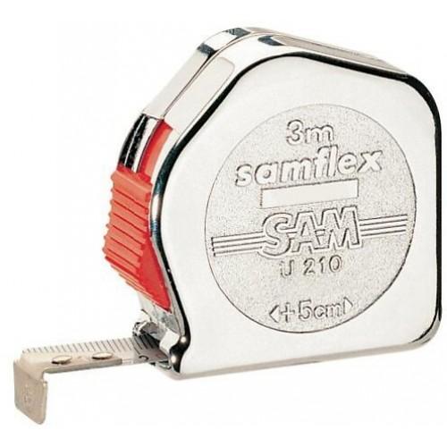 MÈTRE RUBAN - BLOCAGE ET RETOUR AUTOMATIQUE - SAMFLEX - BOÎTIER ZAMAC - 3MX16 MM SAM OUTILLAGE