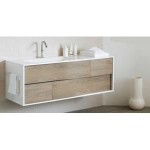 Meuble 140 Cm 1 Vasque A Gauche Tout Laque Brillant My Lodge