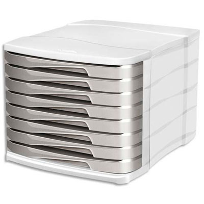 MODULE DE CLASSEMENT 8 TIROIRS CEP 398M - 29,2 X 24,6 X 38,6 CM - TAUPE