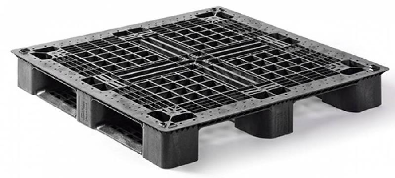 Palette en plastique qp1140mb3r-pas (cp3) - 1140x1140 mm - 3 semelles - charges jusqu'à 5000 kg_0
