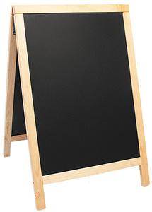 PANNEAU TROTTOIR DELUXE, AVEC TABLEAU NOIR, HÊTRE