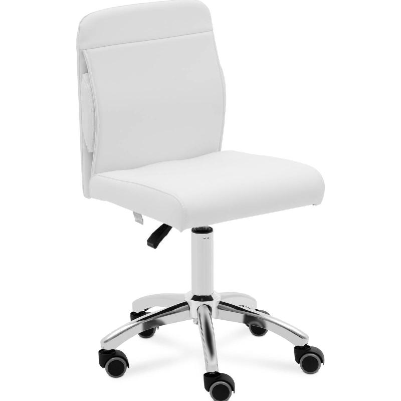Physa - physa ILANZ WHITE Tabouret à roulettes avec dossier 150 kg 48 - 62 cm Blanc Tabouret à roulettes avec dossier Tabouret à roulettes - 406285_0