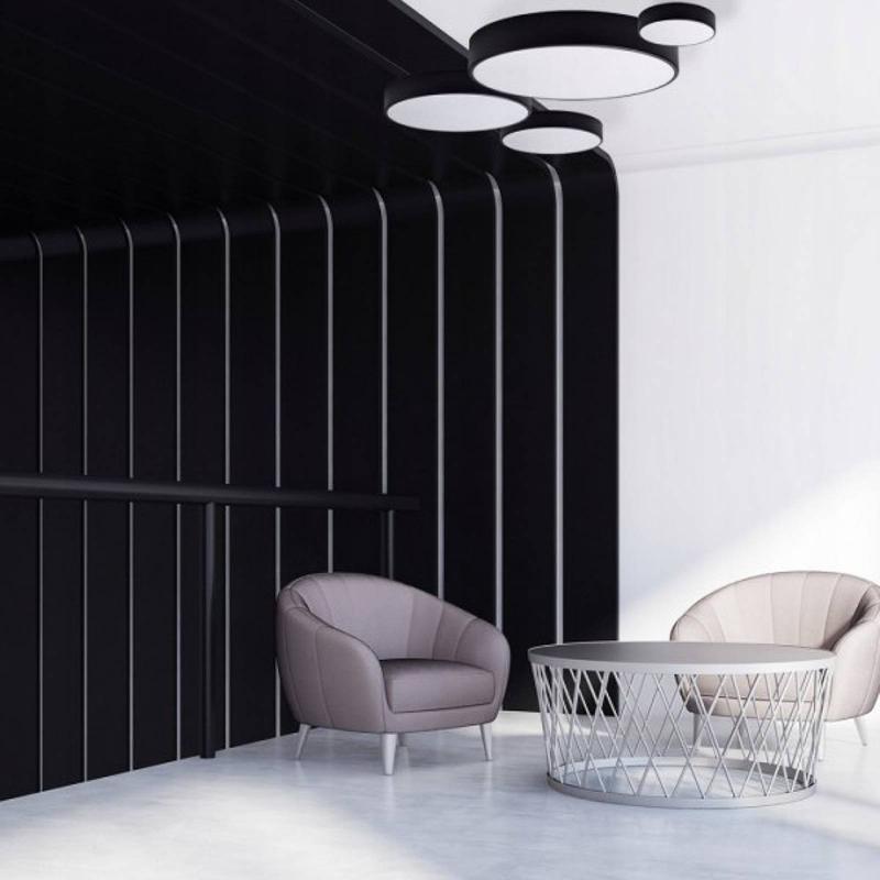 TEMAR LIGHTING PLAFONNIER CLEO DIFFUSEUR DE VERRE, NOIR, Ø 78CM