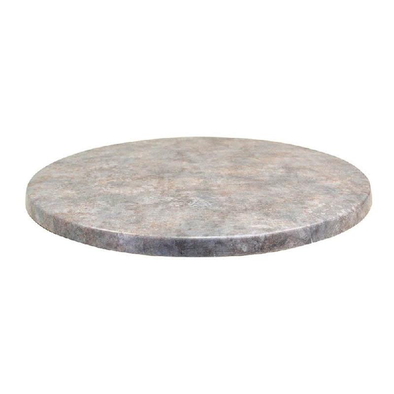 Plateau rond de table extérieur Classic Line Ø60cm décor zinc_0