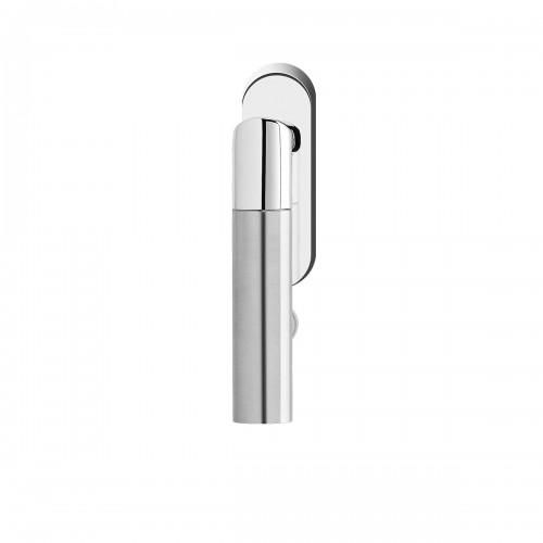 POIGNÉE DE FENÊTRE OREGON EF484 - VERROUILLABLE AVEC CLÉ - POLI SATINÉ KARCHER DESIGN