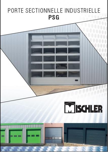 Porte sectionnelle industrielle psg / semi-vitrée / en panneau sandwich / revêtement hydrofuge / hermétique_0