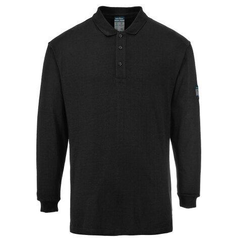 PORTWEST FR10 POLO MANCHES LONGUES MODAFLAME NOIR - TAILLE XXL
