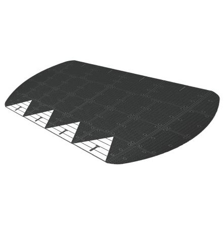 Ralentisseur dos d'âne - Conforme CEREMA - 4m x 10cm - Caoutchouc vulcanisé avec réflecteurs_0