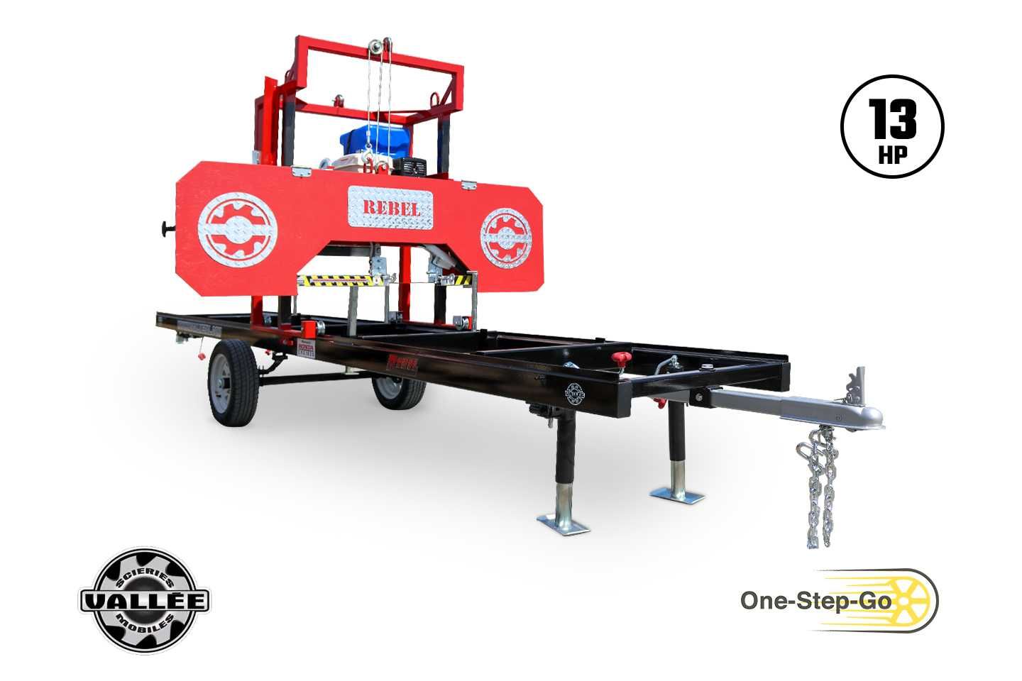 Rebel 13HP - Scierie mobile Vallee Forestry Equipment - Châssis 16 pi - Moteur Honda 13 HP_0