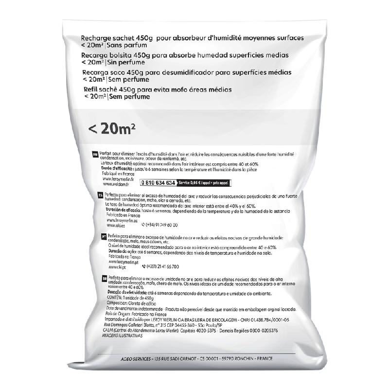 Recharge sac pour absorbeur d'humidité 20 m² 450g_0