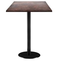 Restootab - Mange-debout 60x60cm - modèle Rome rouille roc - marron TB-ROMFF-6060M-ROU.ROC_0