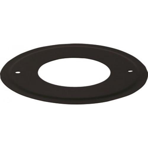 ROSACE ACIER ÉMAIL NOIR MAT POUR CONDUIT PELLETS - DIAMÈTRE 100 MM TEN