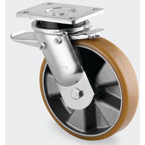 ROULETTE ALUMINIUM PIVOTANTE DIAMÈTRE ROUE 200 MM - TENTE